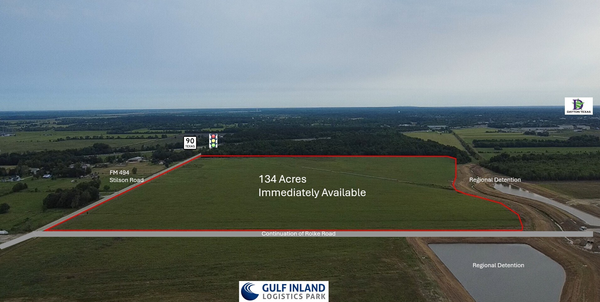 County Road 494, Dayton, TX for sale Aerial- Image 1 of 9