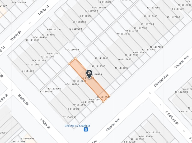 5961 Chester Ave, Philadelphia, PA for sale - Plat Map - Image 1 of 1