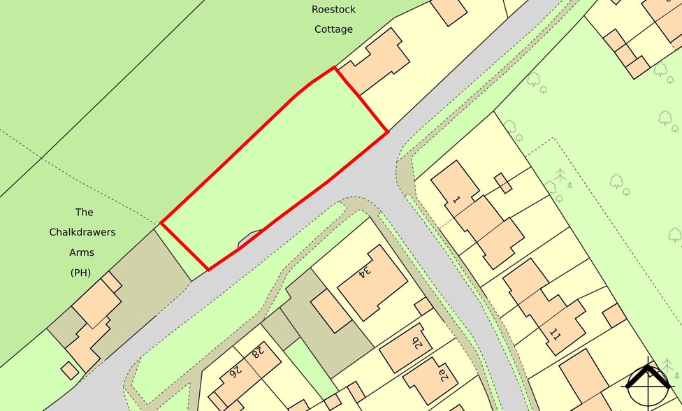 34A Roestock Ln, Colney Heath for sale - Plat Map - Image 1 of 1