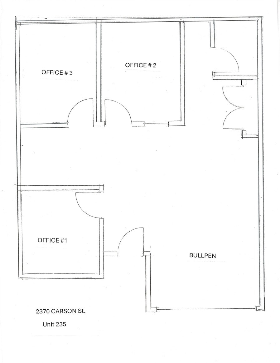 2370-2420 W Carson St, Torrance, CA à louer Plan d’étage- Image 1 de 1