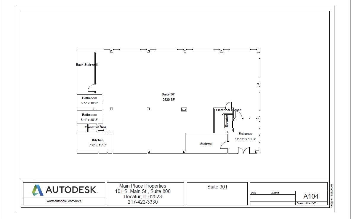 160 E Main St, Decatur, IL à louer Plan d’étage- Image 1 de 1