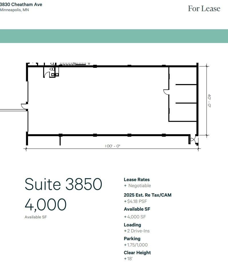 3830 Cheatham Ave, Minneapolis, MN for lease Floor Plan- Image 1 of 1