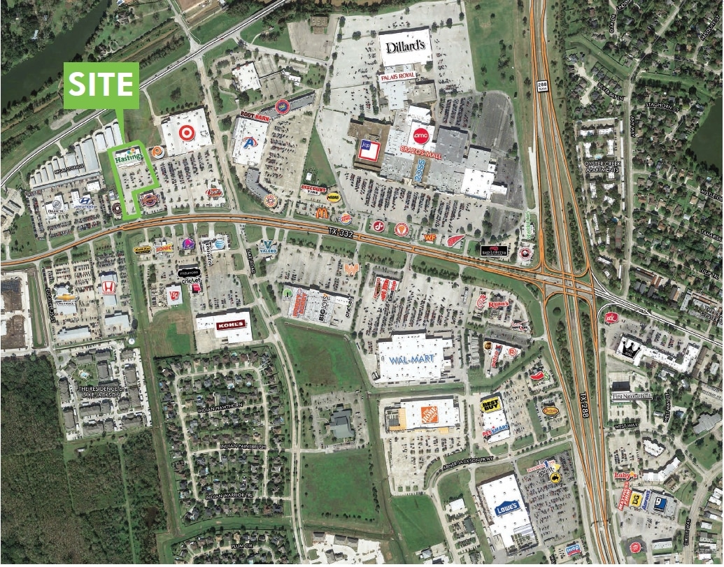 208 Highway 332 W, Lake Jackson, TX for lease Aerial- Image 1 of 3