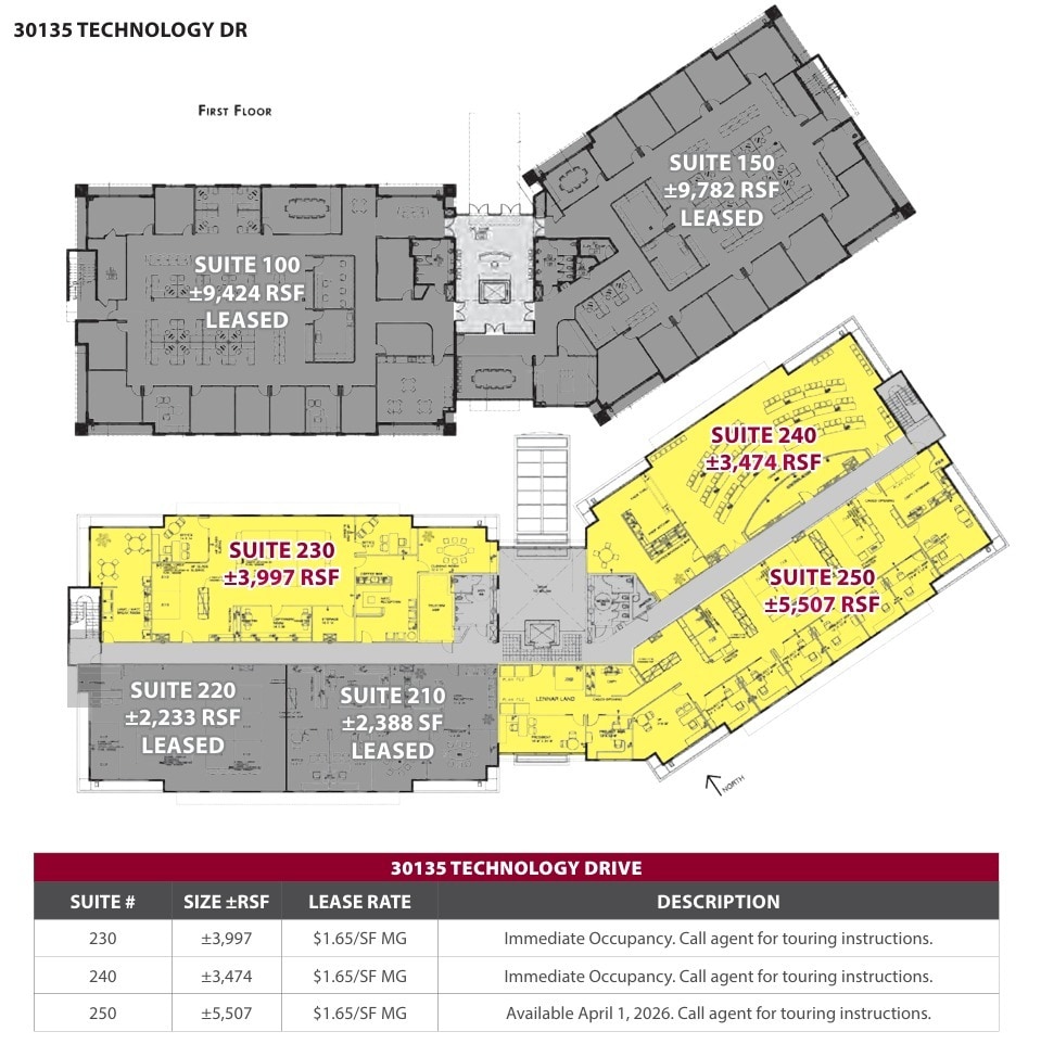 30111 Technology Dr, Murrieta, CA à louer Plan d’étage- Image 1 de 1