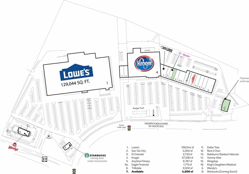 349-704 Diederich Blvd, Ashland, KY à louer - Plan de site - Image 3 de 3