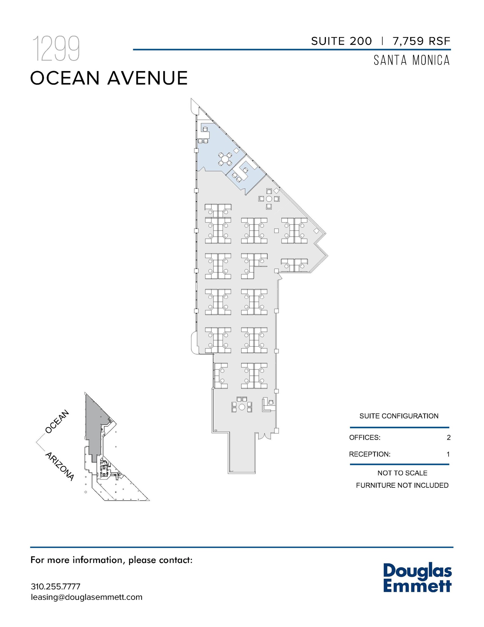 1299 Ocean Ave, Santa Monica, CA à louer Plan d’étage- Image 1 de 1