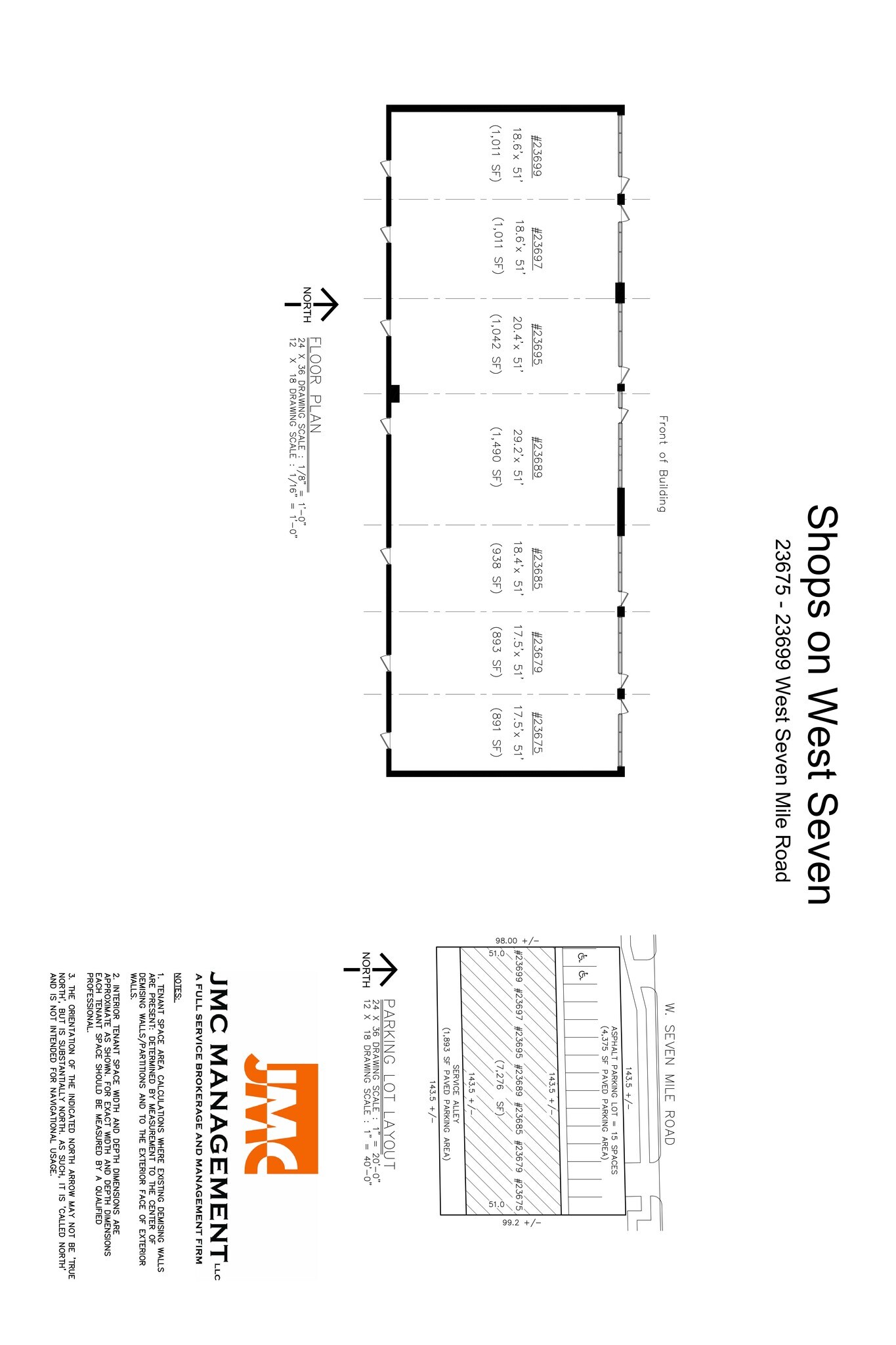 23675-23699 W Seven Mile Rd, Detroit, MI à louer Plan de site- Image 1 de 1