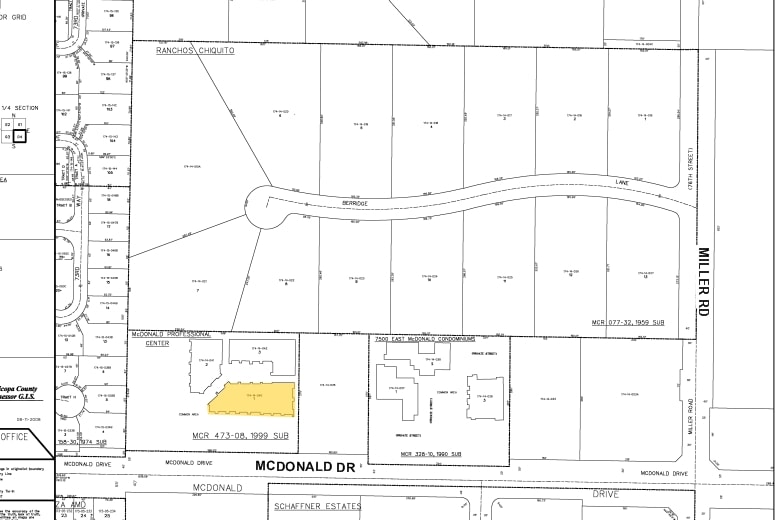 7400 E McDonald, Scottsdale, AZ for sale - Plat Map - Image 3 of 9