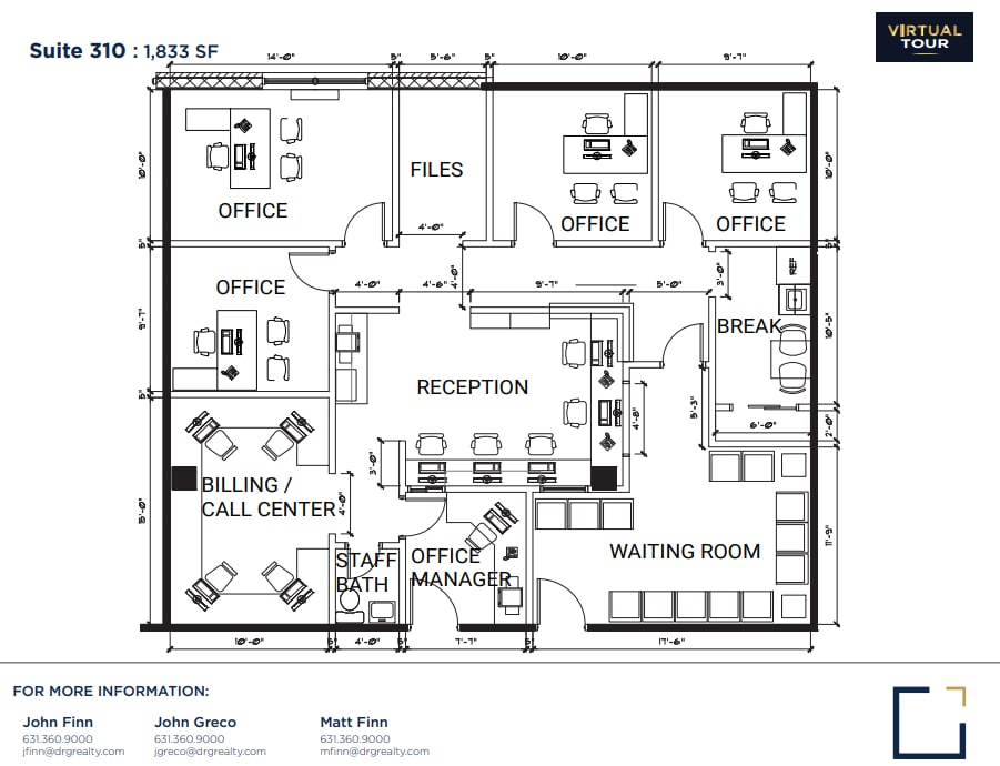 222 Middle Country Rd, Smithtown, NY à louer Plan d’étage- Image 1 de 1