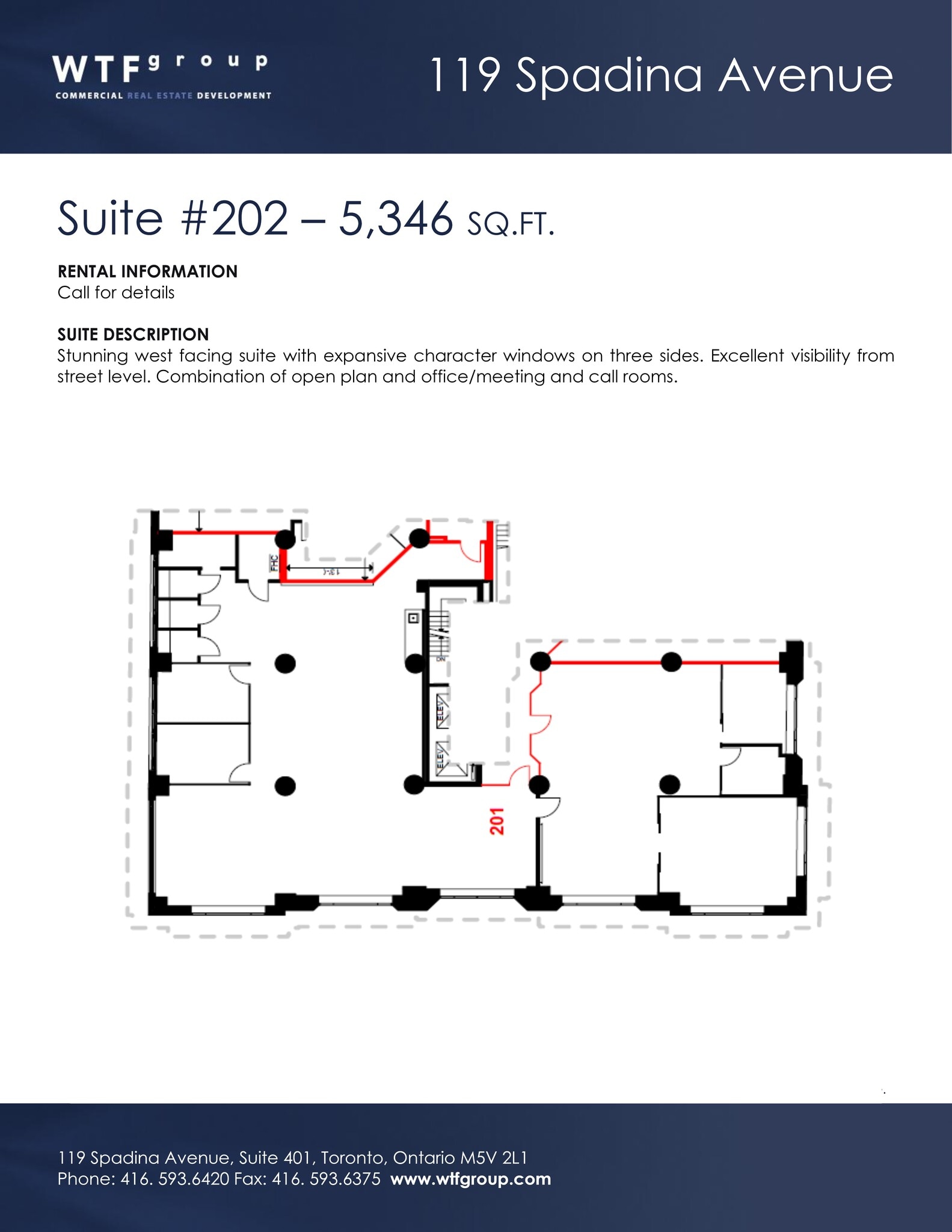 119 Spadina Ave, Toronto, ON à louer Plan de site- Image 1 de 5