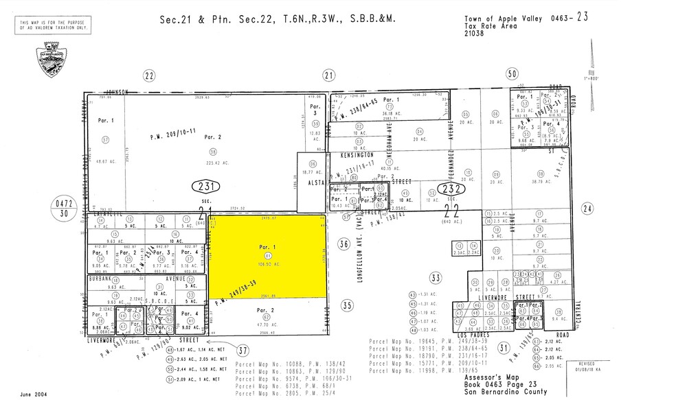 18880 Navajo Rd, Apple Valley, CA for lease - Plat Map - Image 2 of 2