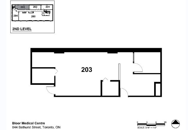 844 Bathurst St, Toronto, ON for lease Floor Plan- Image 1 of 1
