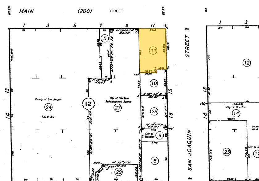 11 S San Joaquin St, Stockton, CA à vendre - Plan cadastral - Image 1 de 1