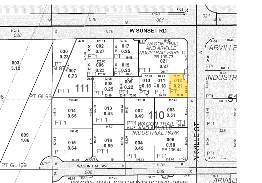 4405 W Sunset Rd, Las Vegas, NV à vendre - Plan cadastral - Image 1 de 1