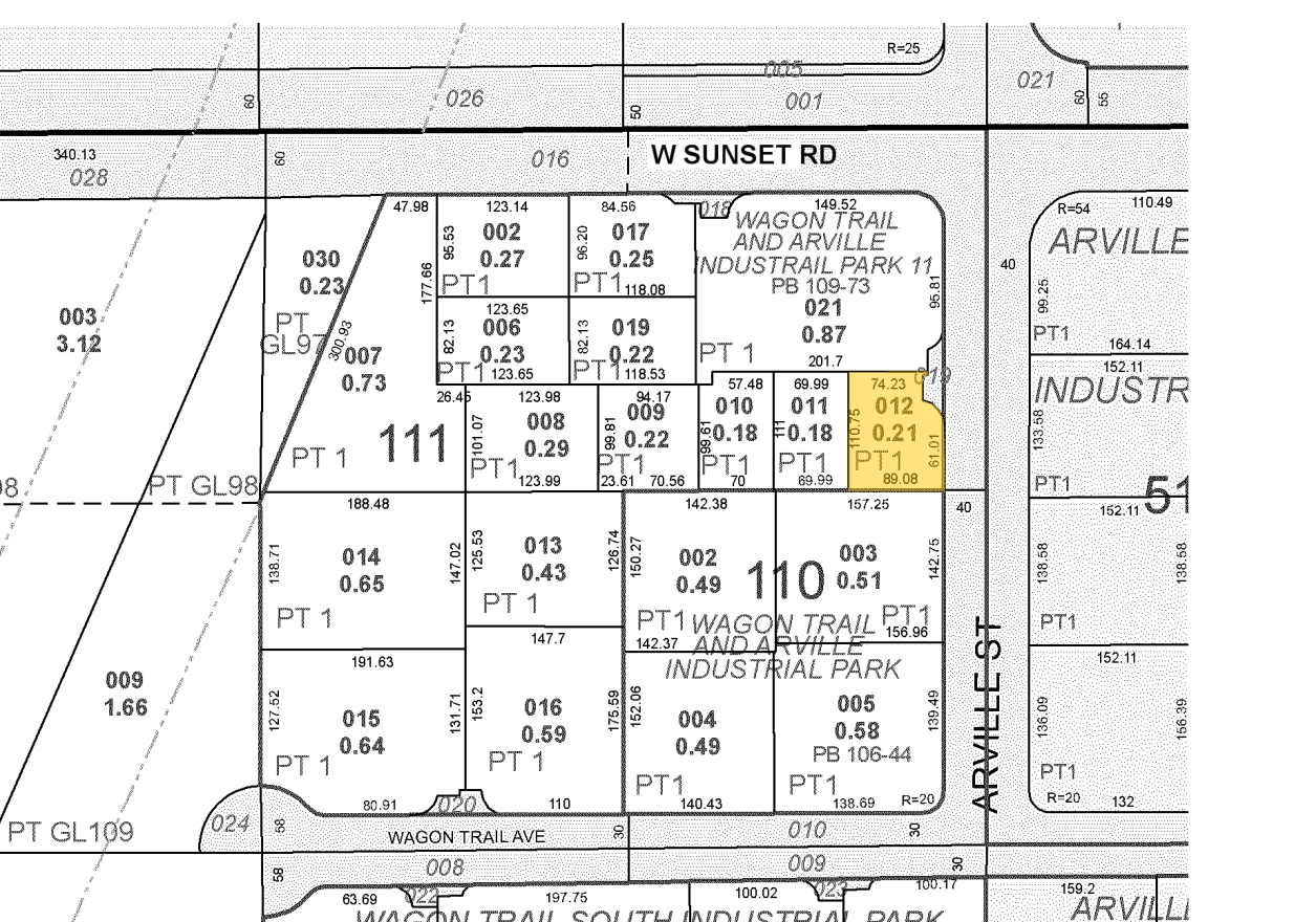 4405 W Sunset Rd, Las Vegas, NV à vendre Plan cadastral- Image 1 de 1