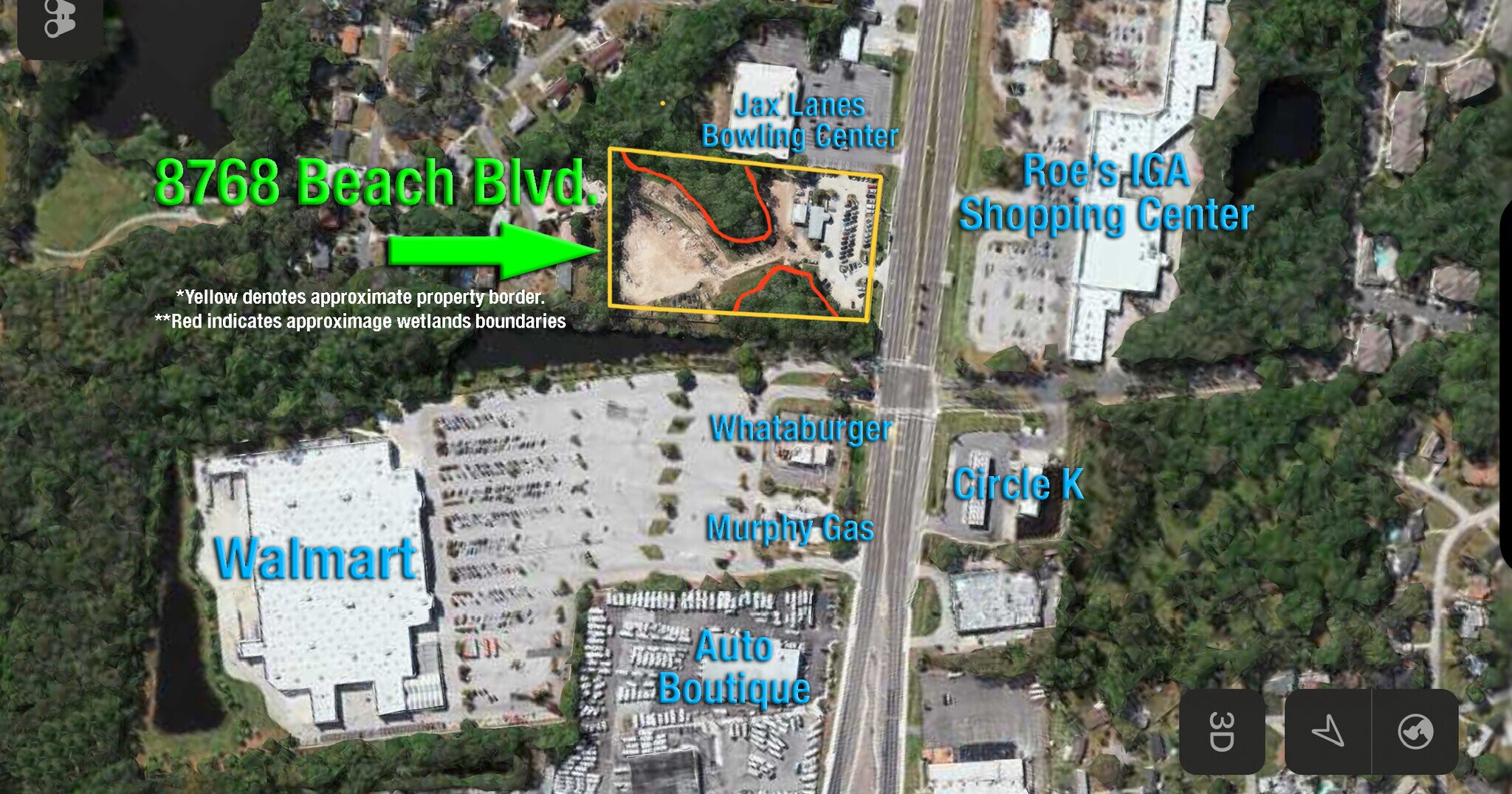 8768 Beach Blvd, Jacksonville, FL à vendre Aérien- Image 1 de 1