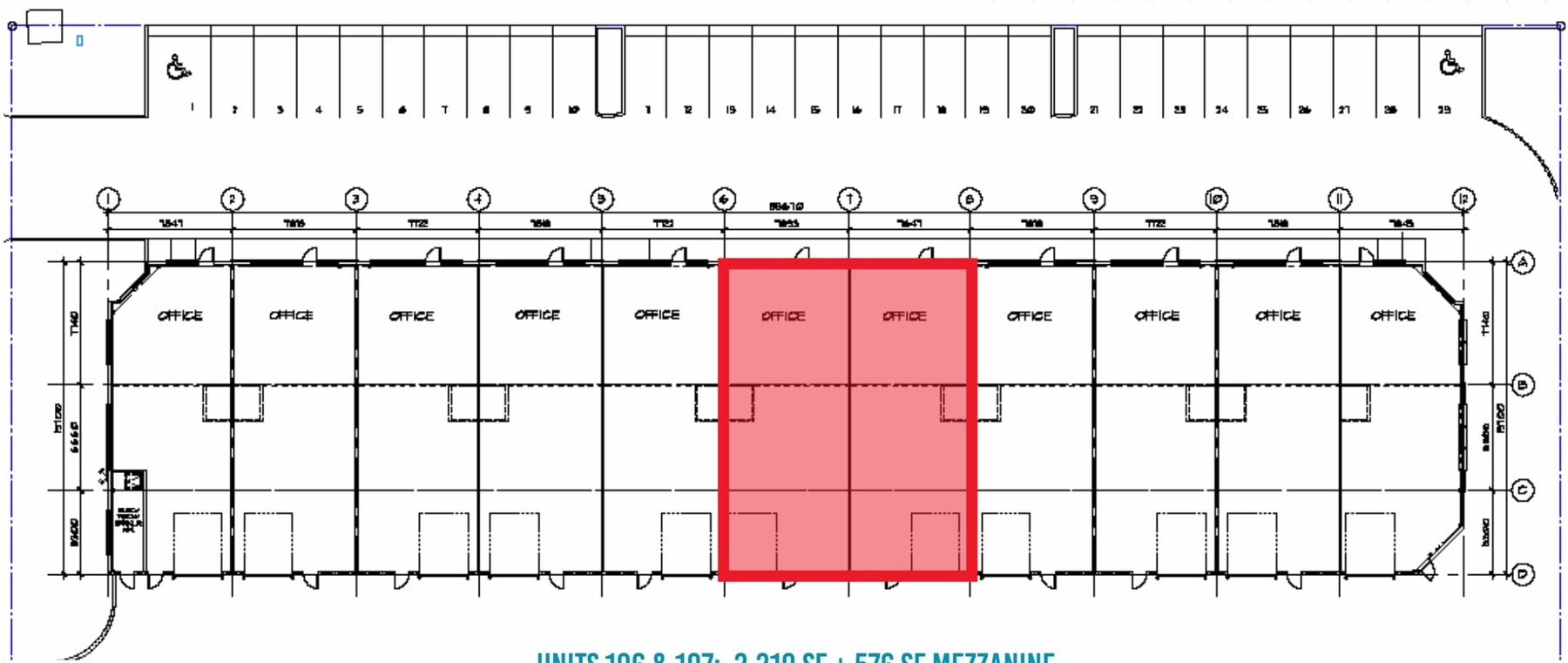2966 Main St SE, Airdrie, AB T4B 3G5 - Unité 106 & 107 - - Plan d’étage - Image 1 of 2