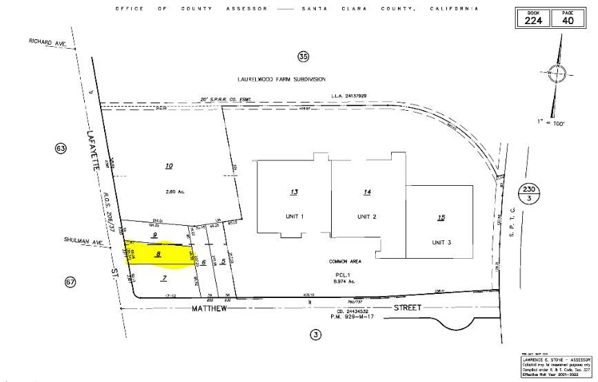 2311 Lafayette St, Santa Clara, CA à louer - Plan cadastral - Image 3 de 3