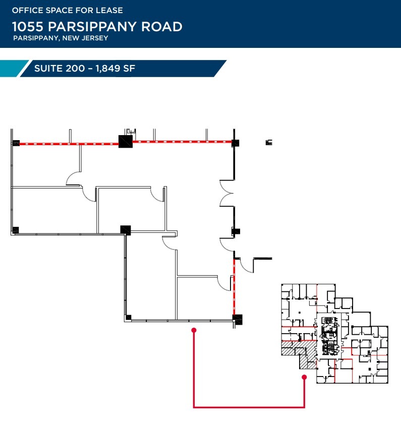 1055 Parsippany Blvd, Parsippany, NJ for lease Floor Plan- Image 1 of 9