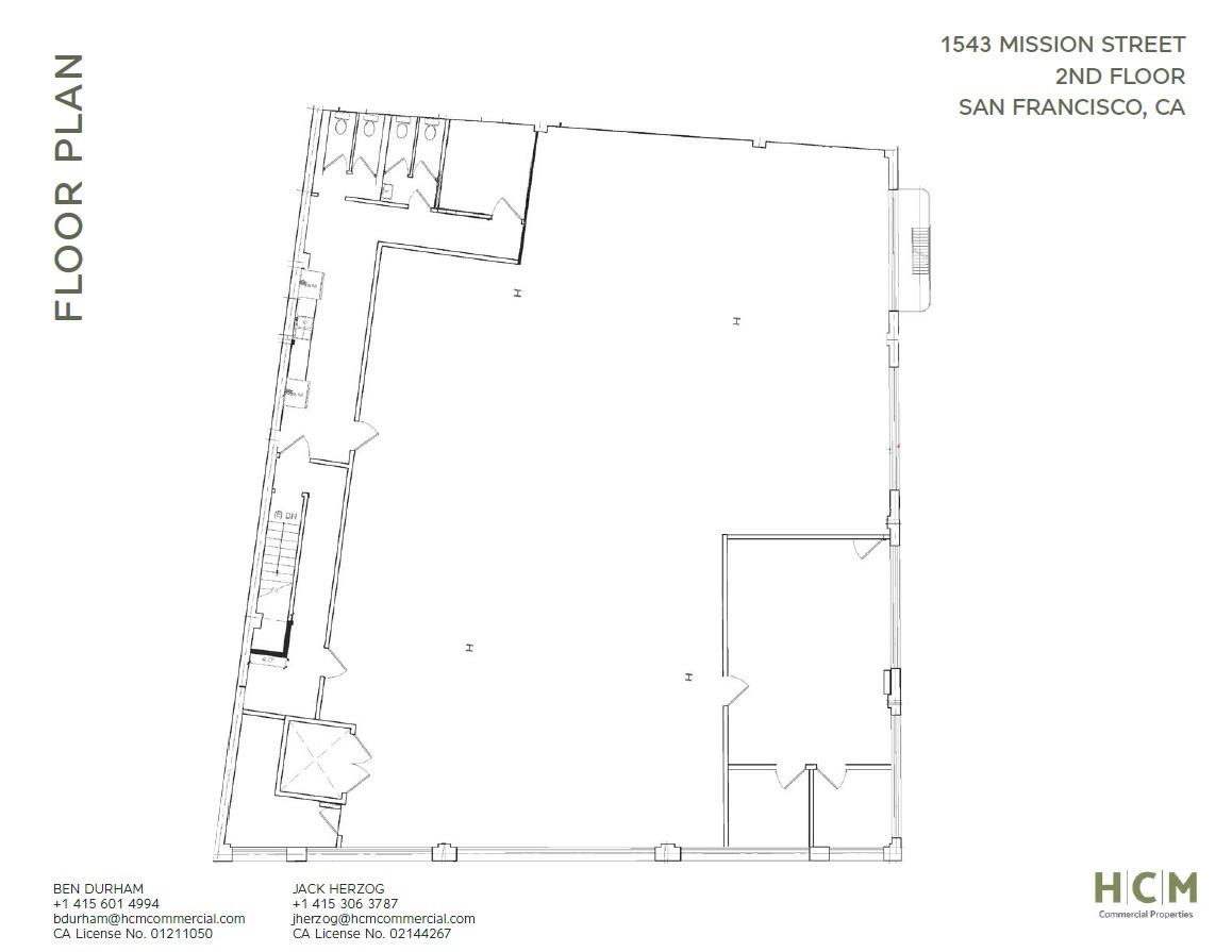 1543-1547 Mission St, San Francisco, CA à louer Plan d  tage- Image 1 de 1