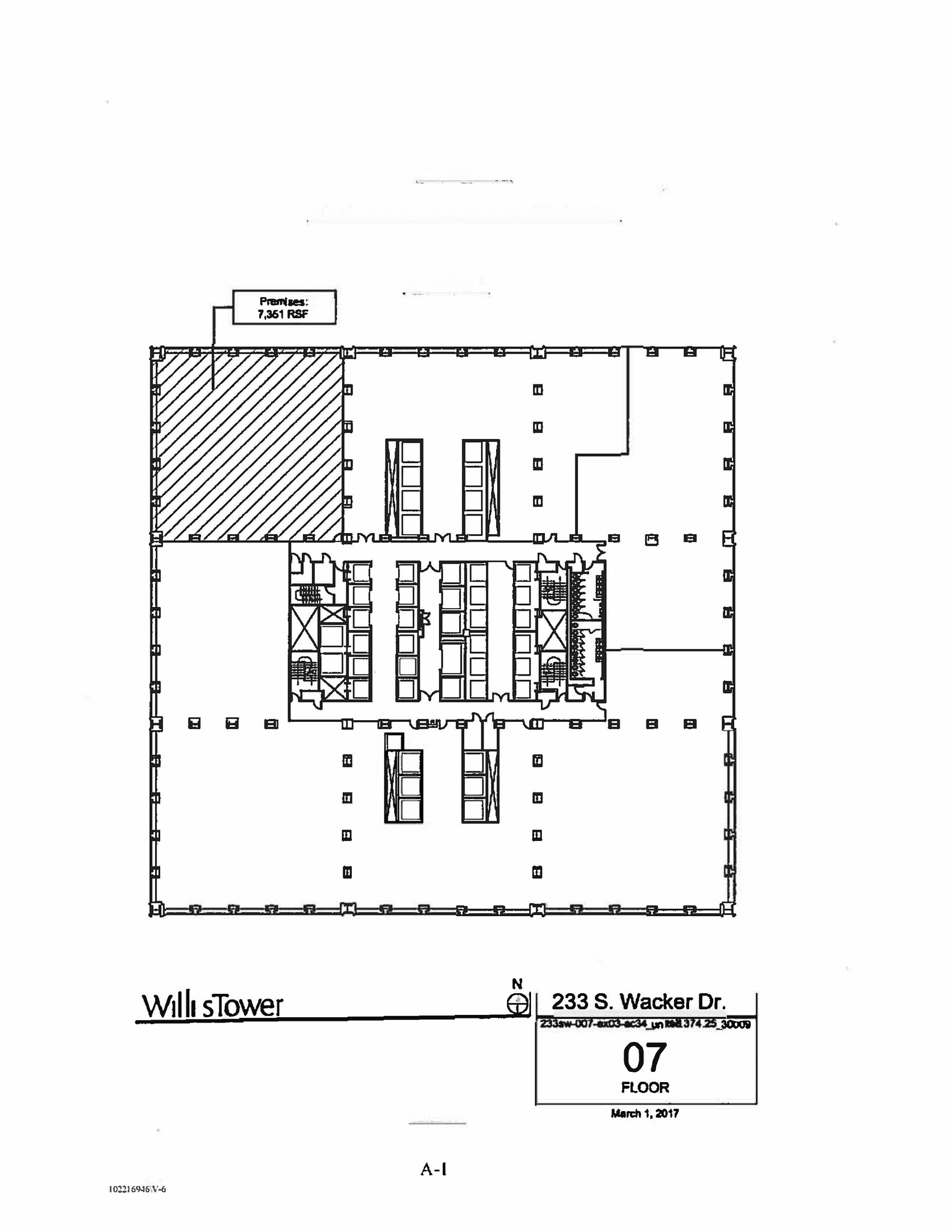 233 S Wacker Dr, Chicago, IL for lease Floor Plan- Image 1 of 1