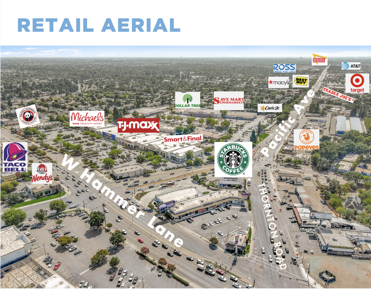 1010-1016 W Hammer Ln, Stockton, CA for lease - Aerial - Image 2 of 4