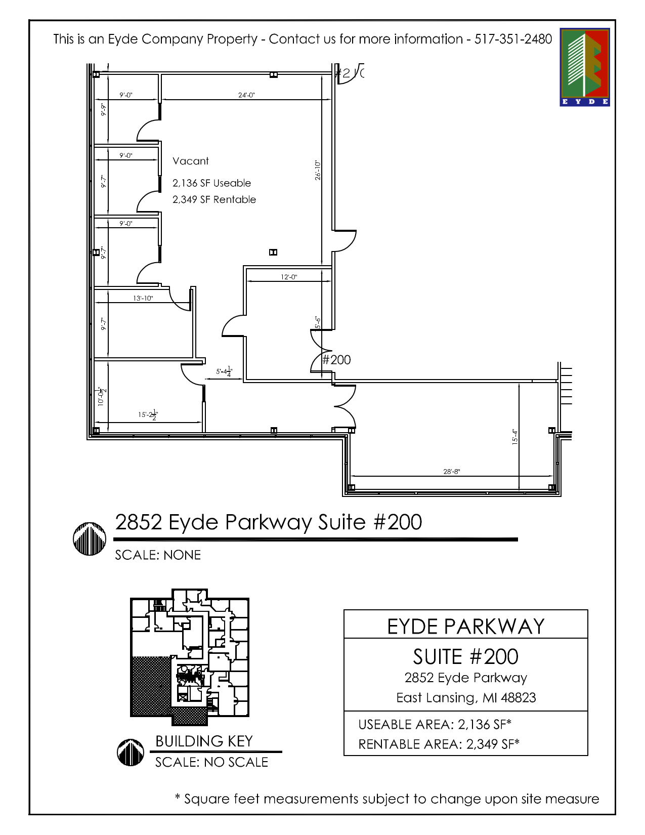 2852 Eyde Pky, East Lansing, MI for lease Floor Plan- Image 1 of 1