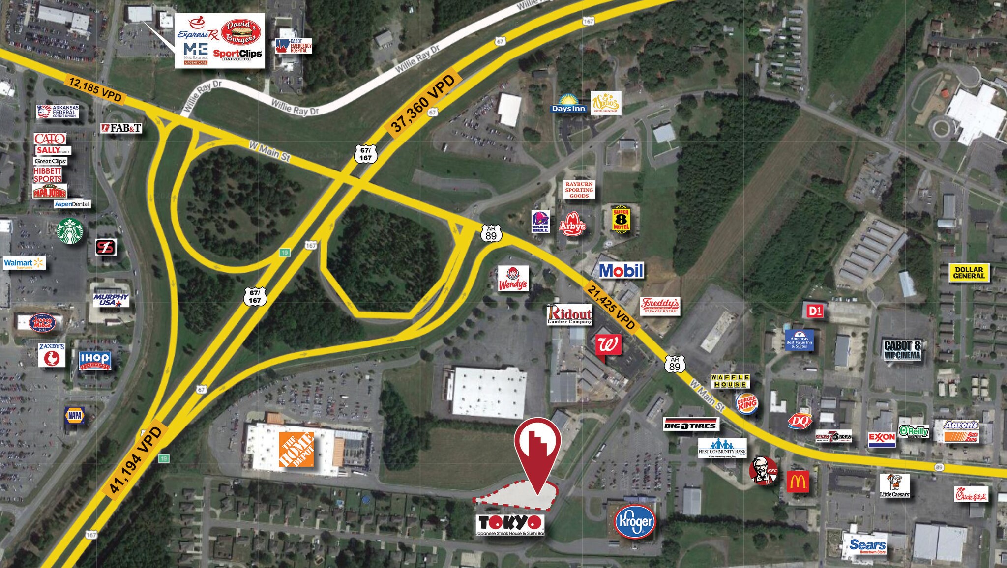 Dakota Dr, Cabot, AR for sale Aerial- Image 1 of 3