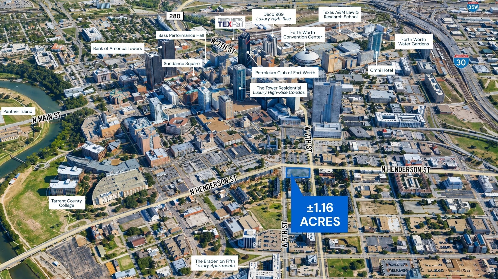 1000 W 7th St, Fort Worth, TX à vendre Aérien- Image 1 de 3