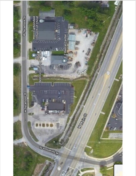 1915 & 1921 W Sycamore St, Carbondale, IL for lease - Aerial - Image 1 of 3