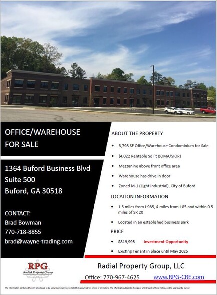 1364 Buford Business Blvd, Buford, GA for sale - Building Photo - Image 2 of 8