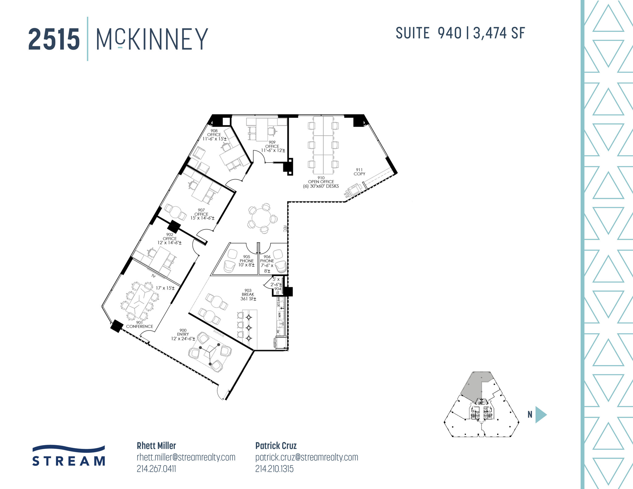 2515 McKinney Ave, Dallas, TX à louer Plan d  tage- Image 1 de 1