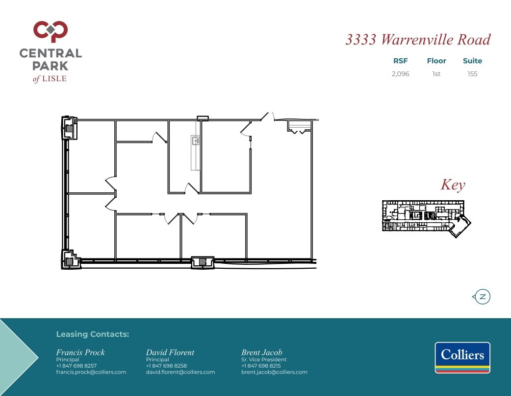 3333 Warrenville Rd, Lisle, IL for lease Floor Plan- Image 1 of 1