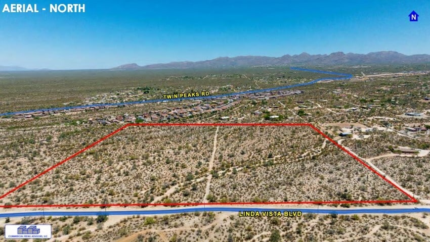 E SEC of Linda Vista Blvd & Twin Peaks Rd, Tucson, AZ for sale - Aerial - Image 2 of 6