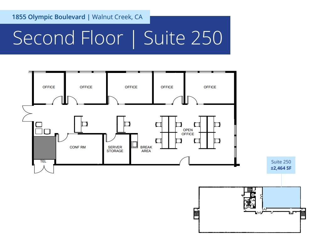 1855 Olympic Blvd, Walnut Creek, CA for lease Floor Plan- Image 1 of 1