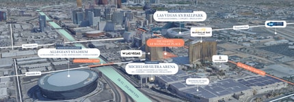 3950 Las Vegas Blvd S, Las Vegas, NV - Aérien Vue de la carte