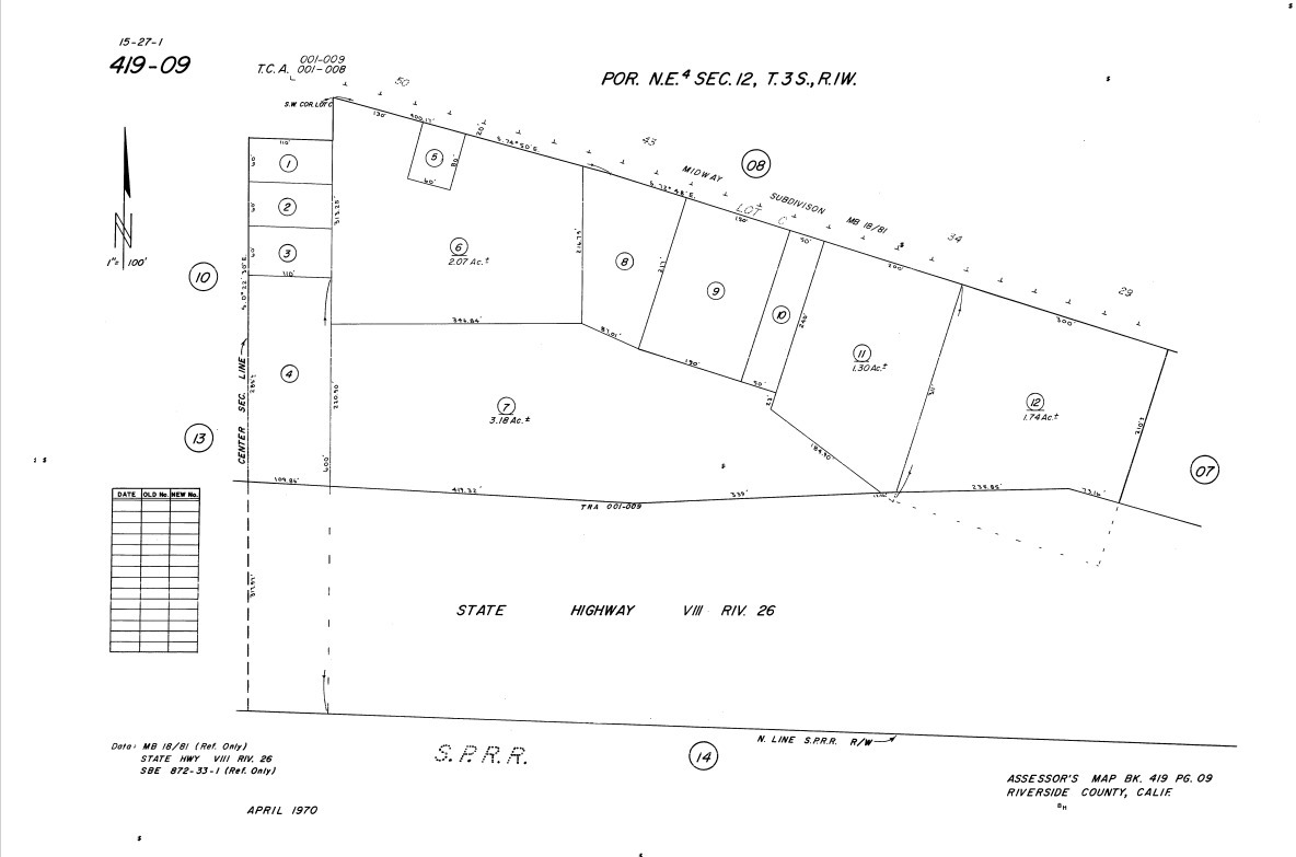 5366 C st, Banning, CA à vendre Plan cadastral- Image 1 de 2