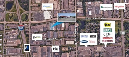 1928-1948 W County Road C, Roseville, MN - AÉRIEN Vue de la carte