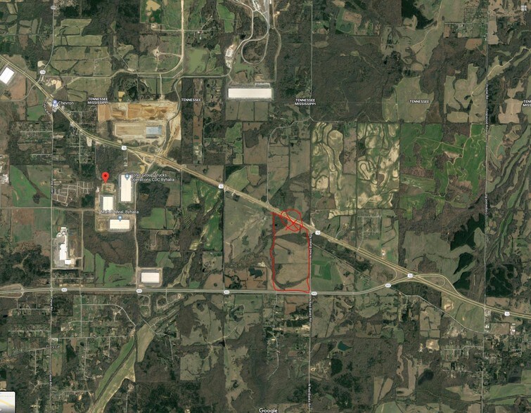 Hwy 72 & Red Banks Rd, Byhalia, MS for sale - Aerial - Image 1 of 2