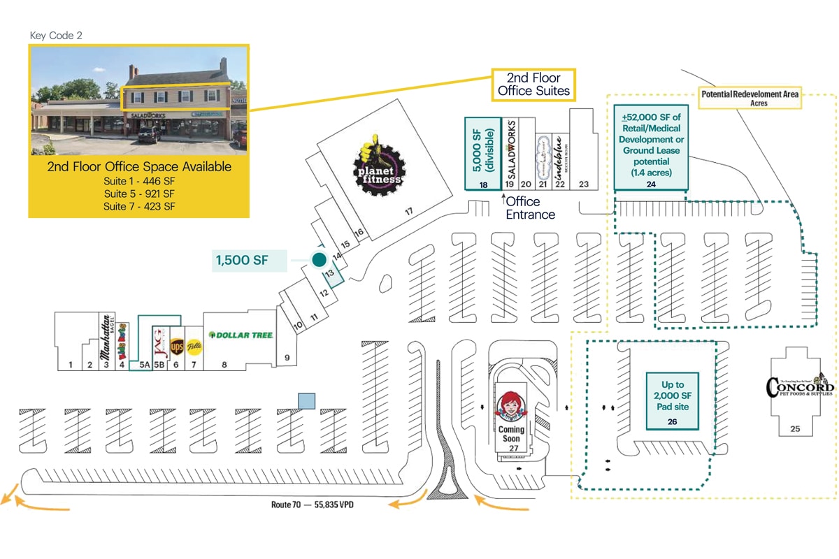 1409 Route 70 E, Cherry Hill, NJ à louer Plan de site- Image 1 de 2