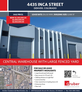 More details for 4435 Inca St, Denver, CO - Industrial for Lease