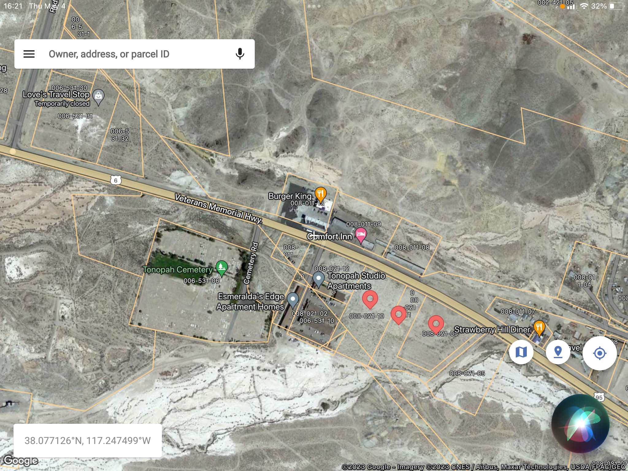 871 Main st, Tonopah, NV à vendre Aérien- Image 1 de 2