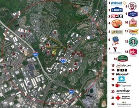 9401 Arrowpoint Blvd, Charlotte, NC - AERIAL  map view