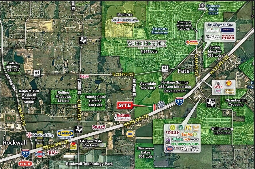 3023 E Interstate 30, Rockwall, TX for lease - Aerial - Image 3 of 3