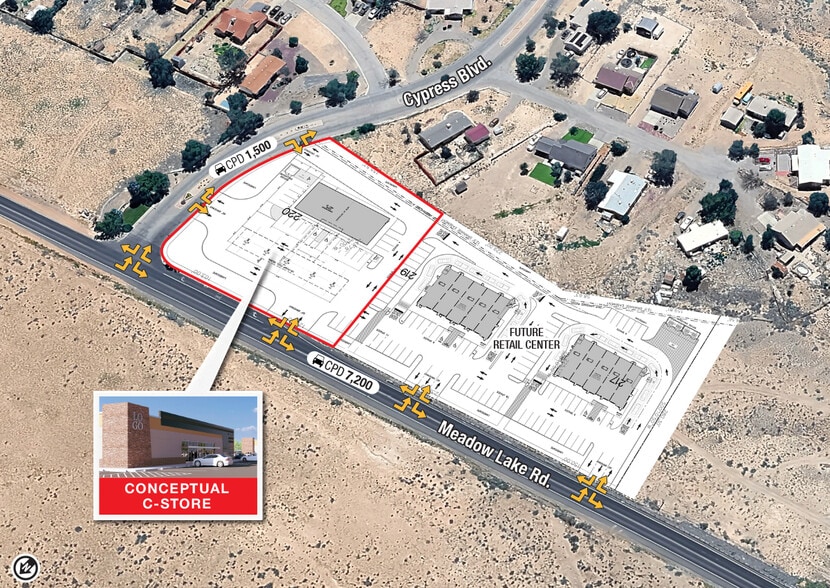 SWC Meadow Lake Rd & Cypress blvd, Los Lunas, NM à vendre - Photo du bâtiment - Image 2 de 8