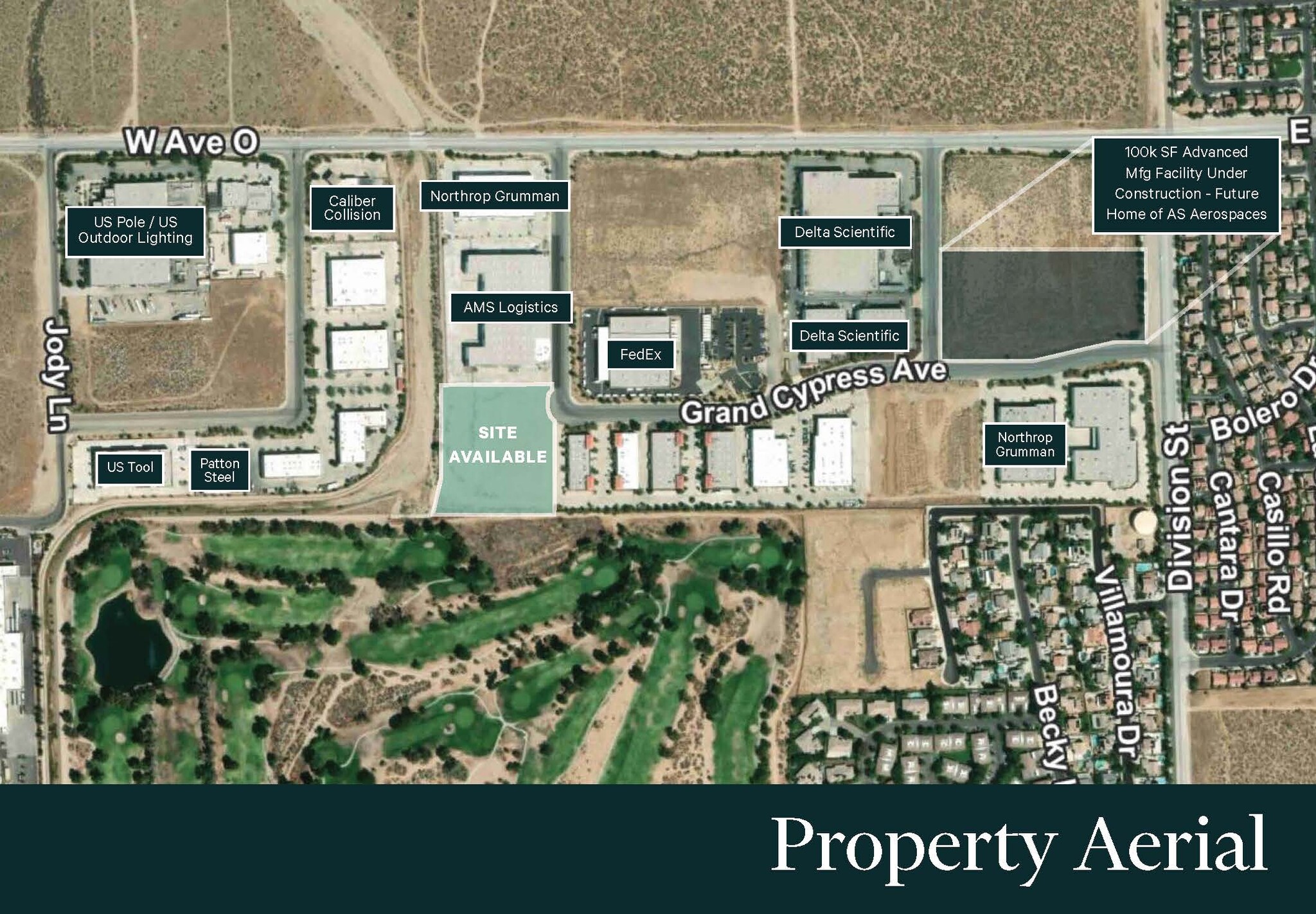 Legacy Ln & Grand Cypress Ave, Palmdale, CA for sale Aerial- Image 1 of 3