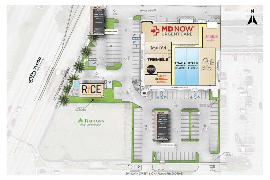 12303-12311 S Dixie Hwy, Pinecrest, FL for lease - Site Plan - Image 3 of 7