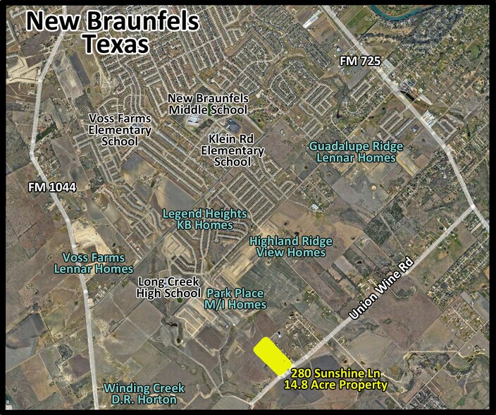 280 Sunshine Ln, New Braunfels, TX à vendre - Aérien - Image 2 de 8