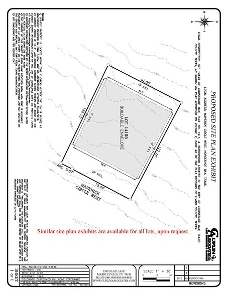 703 Long Shot, Horseshoe Bay, TX à vendre - Plan de site - Image 2 de 4