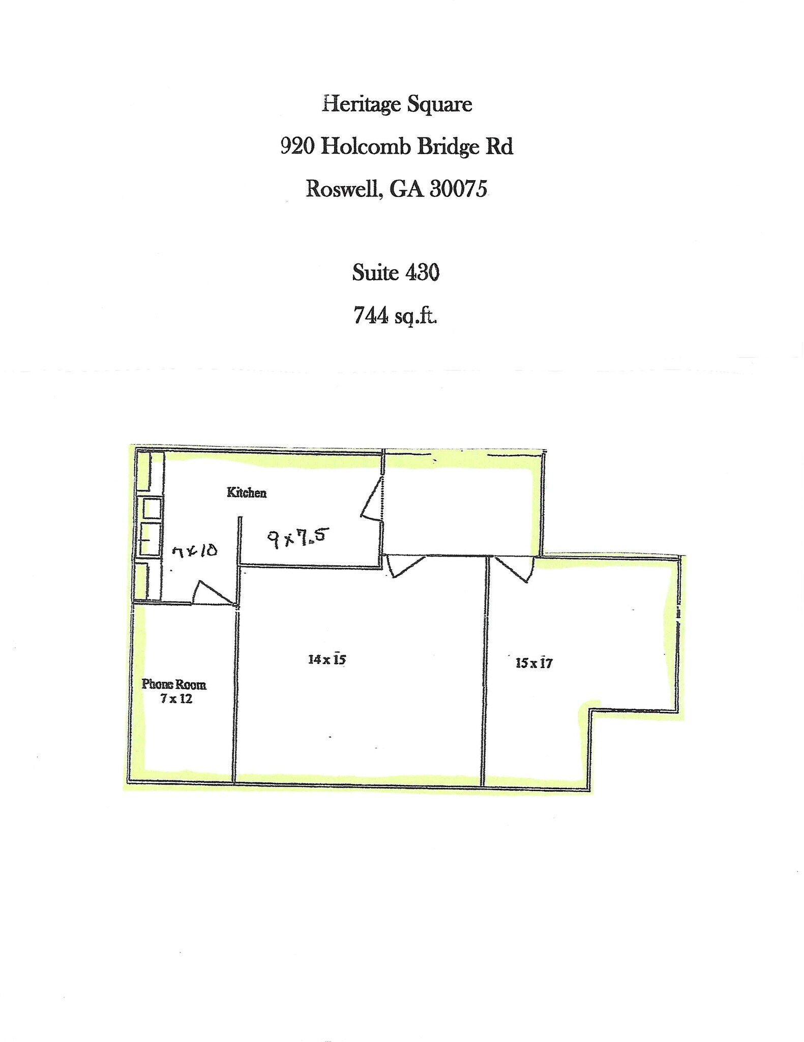 920 Holcomb Bridge Rd, Roswell, GA for lease Floor Plan- Image 1 of 1